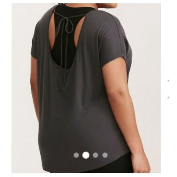 Torrid open back short sleeve nothin but a gym thang shirt top - Picture 3 of 5